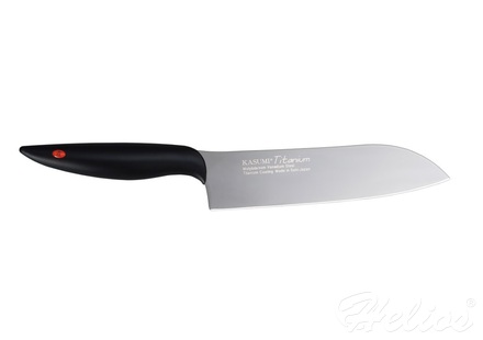 Kasumi Nóż Santoku kuty Titanium dł. 18 cm, grafit (K-22018)